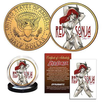 RED SONJA CAMPBELL COLLECTIBLE COIN