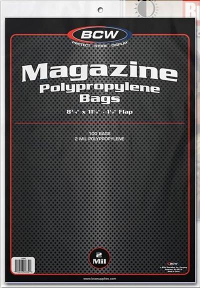 COMIC BAGS MAGAZINE BCW Polypropylene