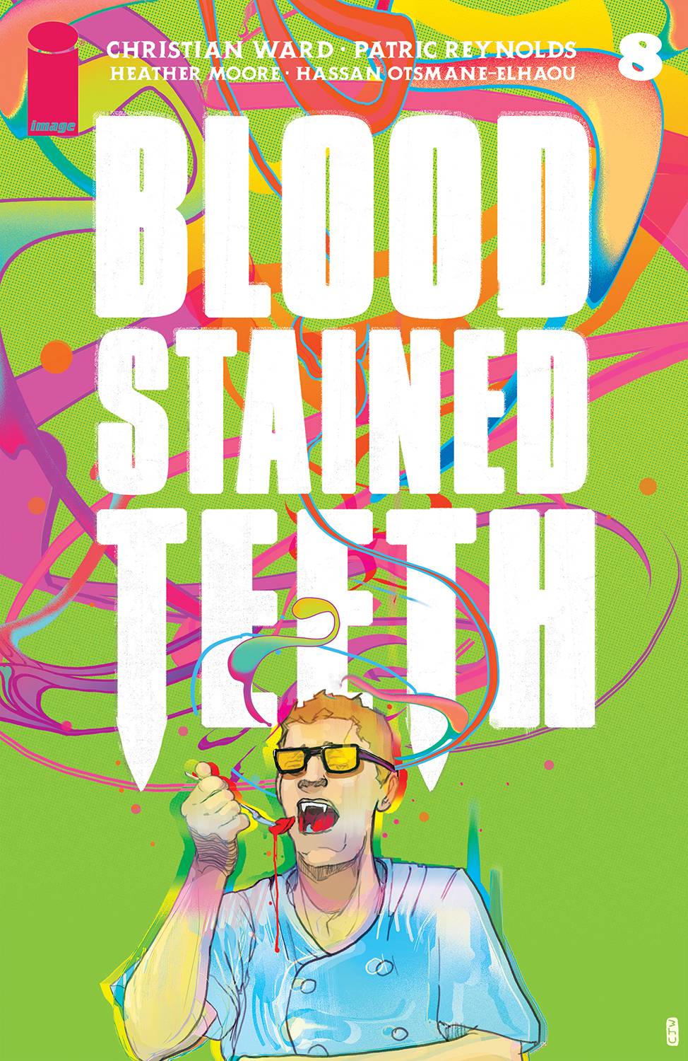 BLOOD STAINED TEETH