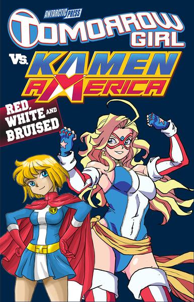 TOMORROW GIRL VS KAMEN AMERICA RED WHITE & BRUISED ONESHOT