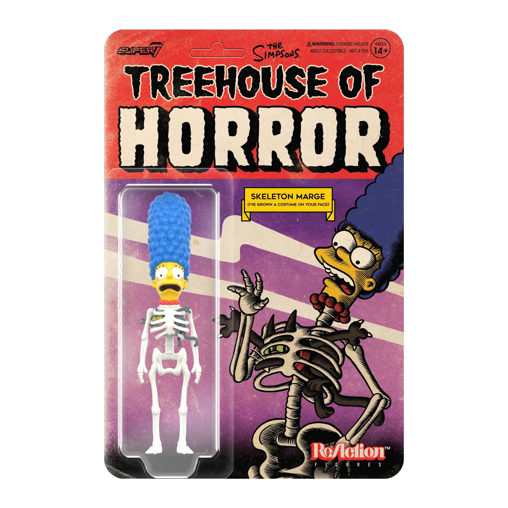 THE SIMPSONS REACTION W3 TH HORROR SKELETON MARGE FIG