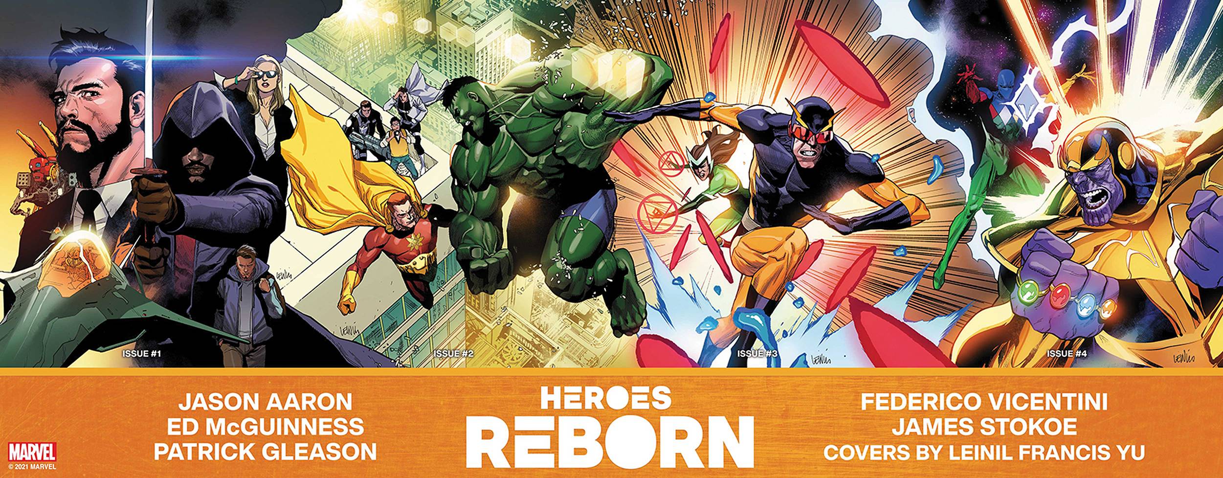 DF HEROES REBORN #1-4 MCGUINNESS SILVER SGN