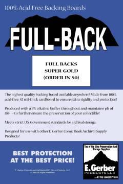 BACKING BOARDS FULL BACKS SUPER GOLD